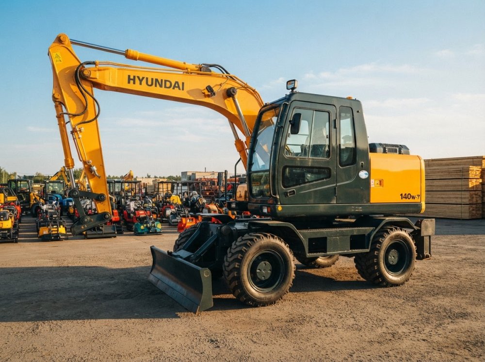 Колесный экскаватор Hyundai 140W-7